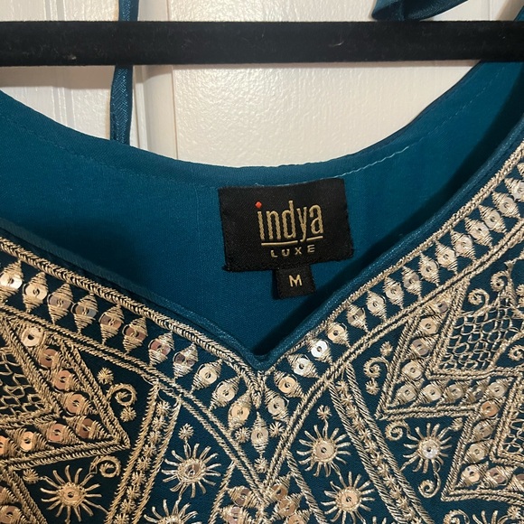 Blue Anarkali Dress size medium - Picture 4 of 8